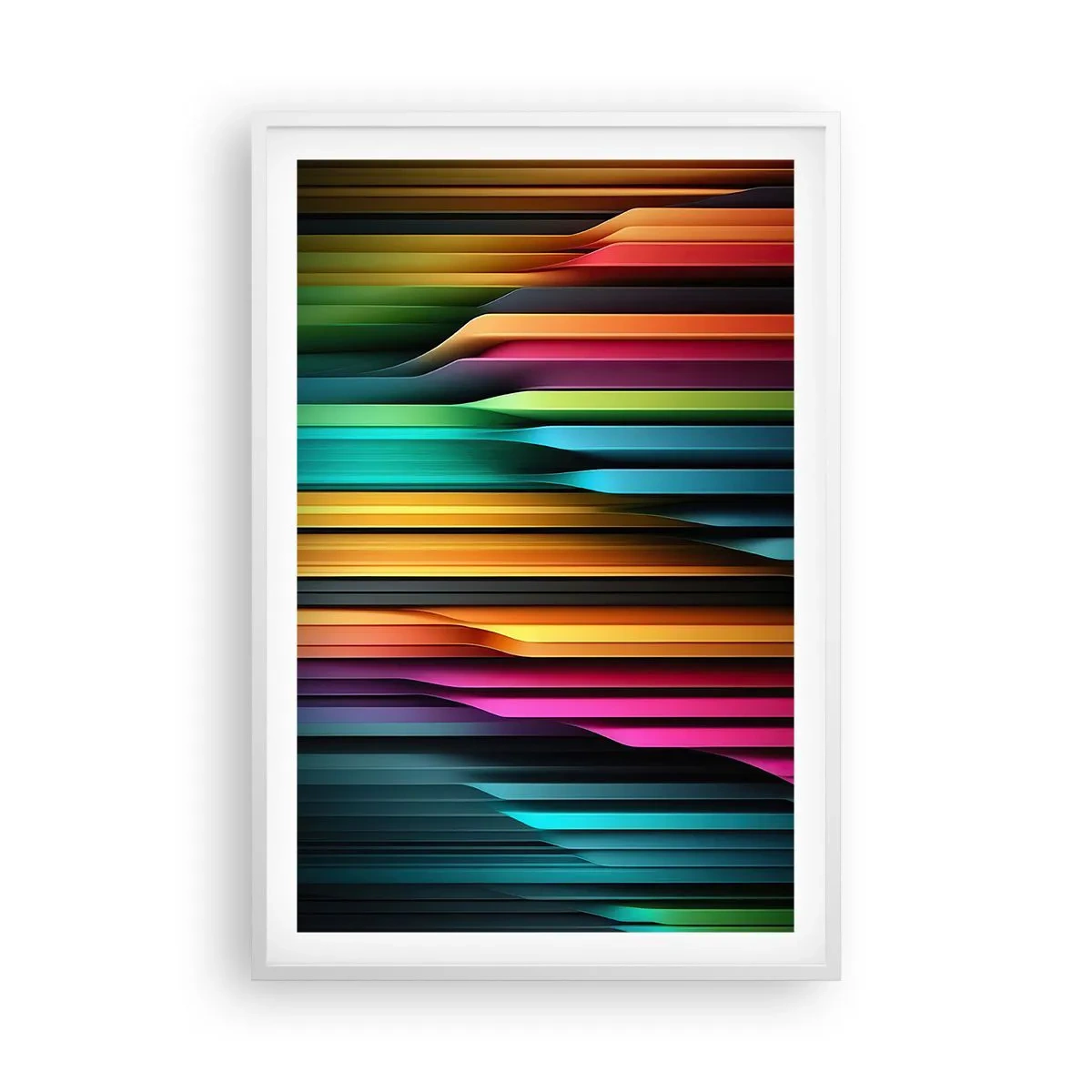 Plakat i hvid ramme - Lysende orgel - 61x91 cm