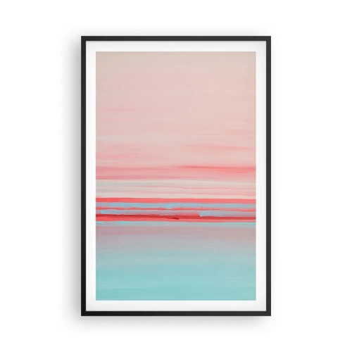 Plakat i sort ramme - Abstraktion ved daggry - 61x91 cm