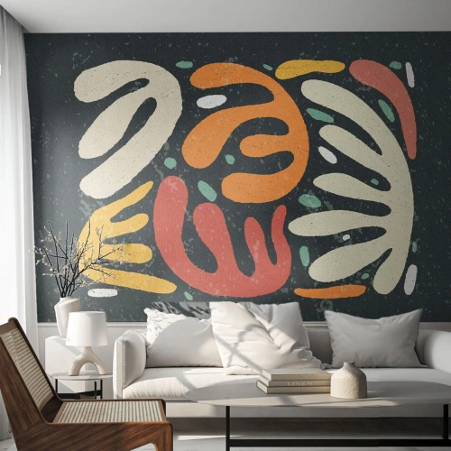 Fototapet Premium Canvas - Komposition - jeg er ved at fange dig - Boho, Minimalisme, Ældret - 450x315 cm