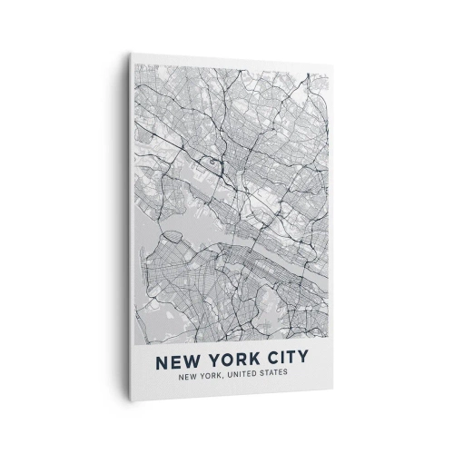 Lærredstryk - Billede på lærred - Anatomi af en storby - 80x120 cm