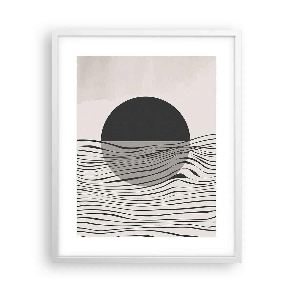 Plakat i hvid ramme - Halvkomposition - 40x50 cm