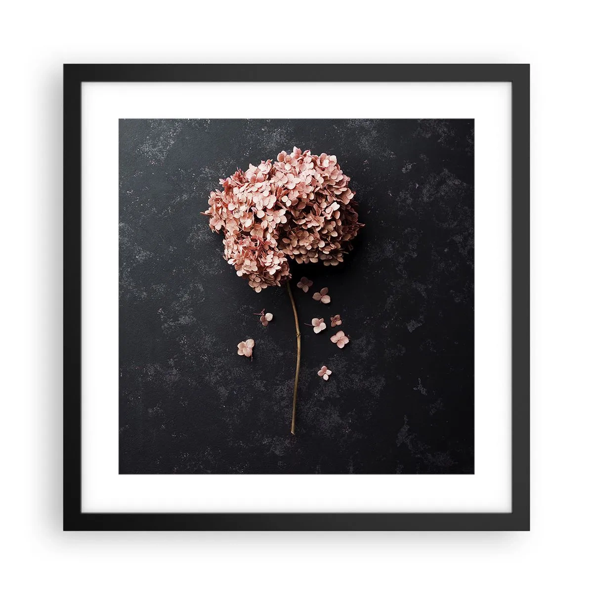 Plakat i sort ramme - Et virkelig romantisk tegn - 40x40 cm