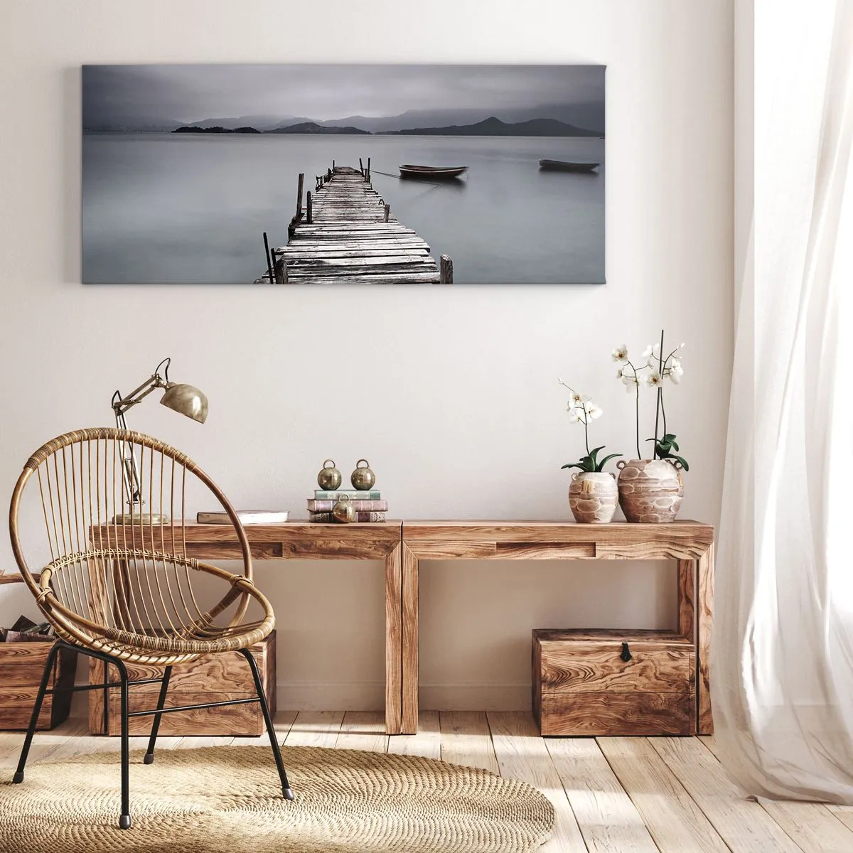 Lærredstryk - Billede på lærred - Du kan tage af sted i morgen - 100x40 cm