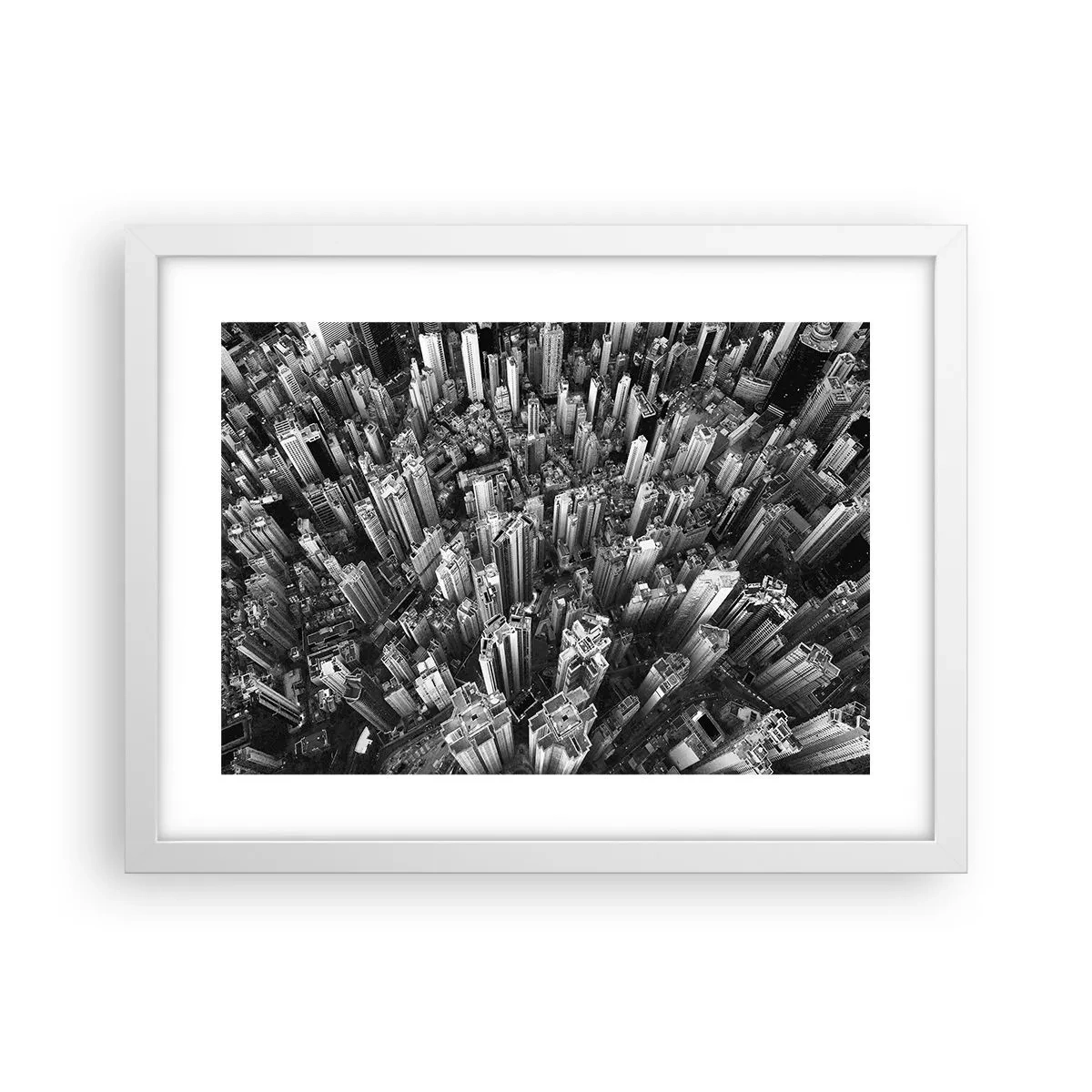 Plakat i hvid ramme - Stadig højere og højere - 40x30 cm