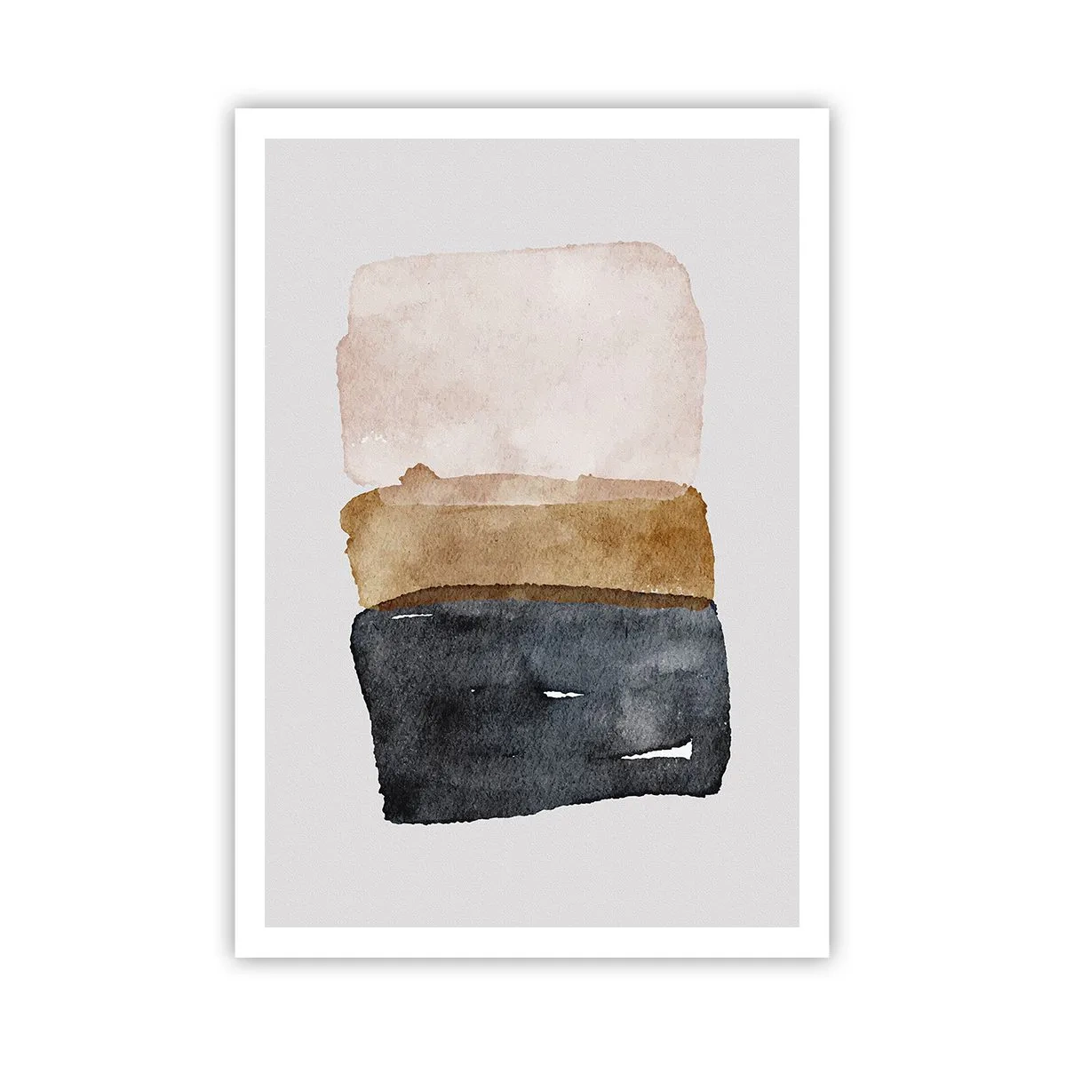 Plakat - Sammensætning af jordfarver - 70x100 cm