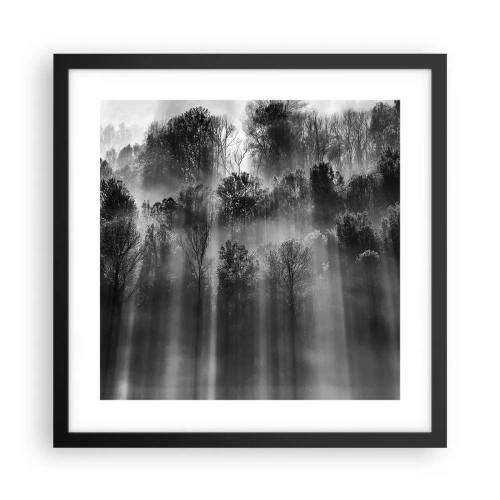Plakat i sort ramme - I stråler af lys - 40x40 cm
