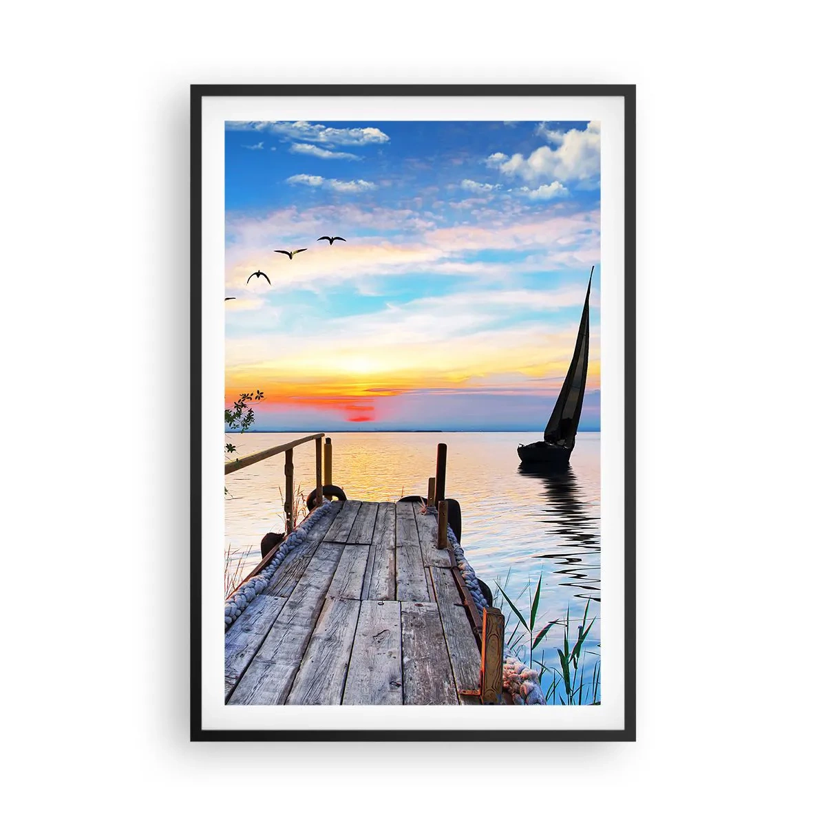 Plakat i sort ramme - Godaften - 61x91 cm