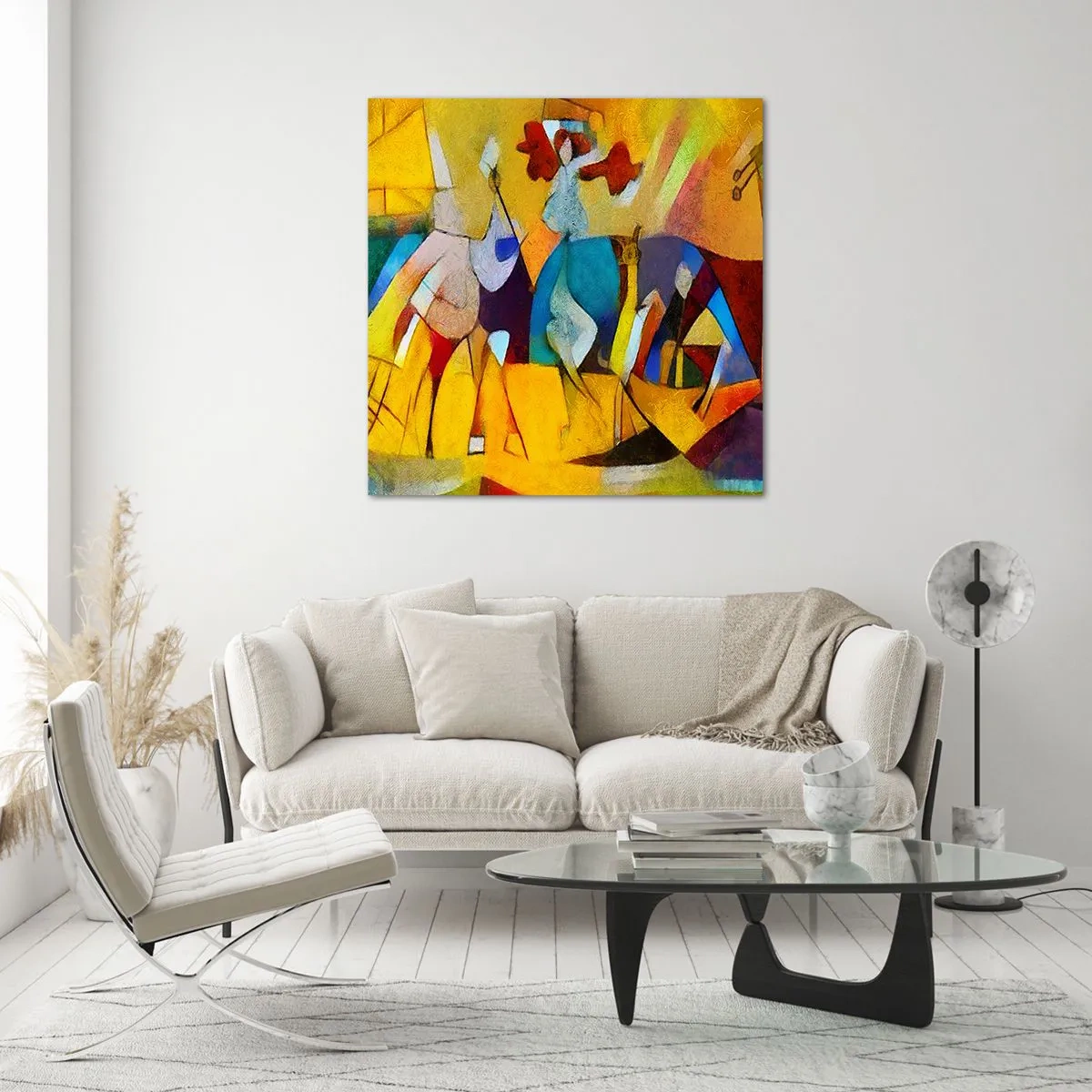 Billede på glas - Sol - liv - glæde - 60x60 cm