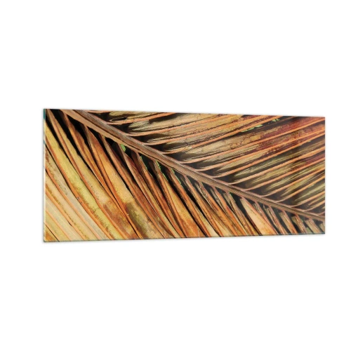 Billede på glas - Kokosnød guld - 100x40 cm