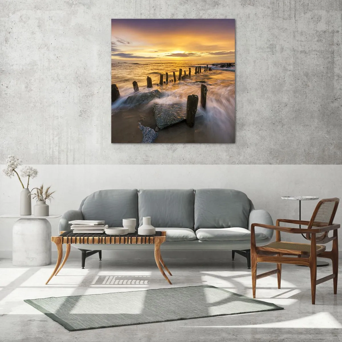 Billede på glas - Østersøens rå skønhed - 50x50 cm