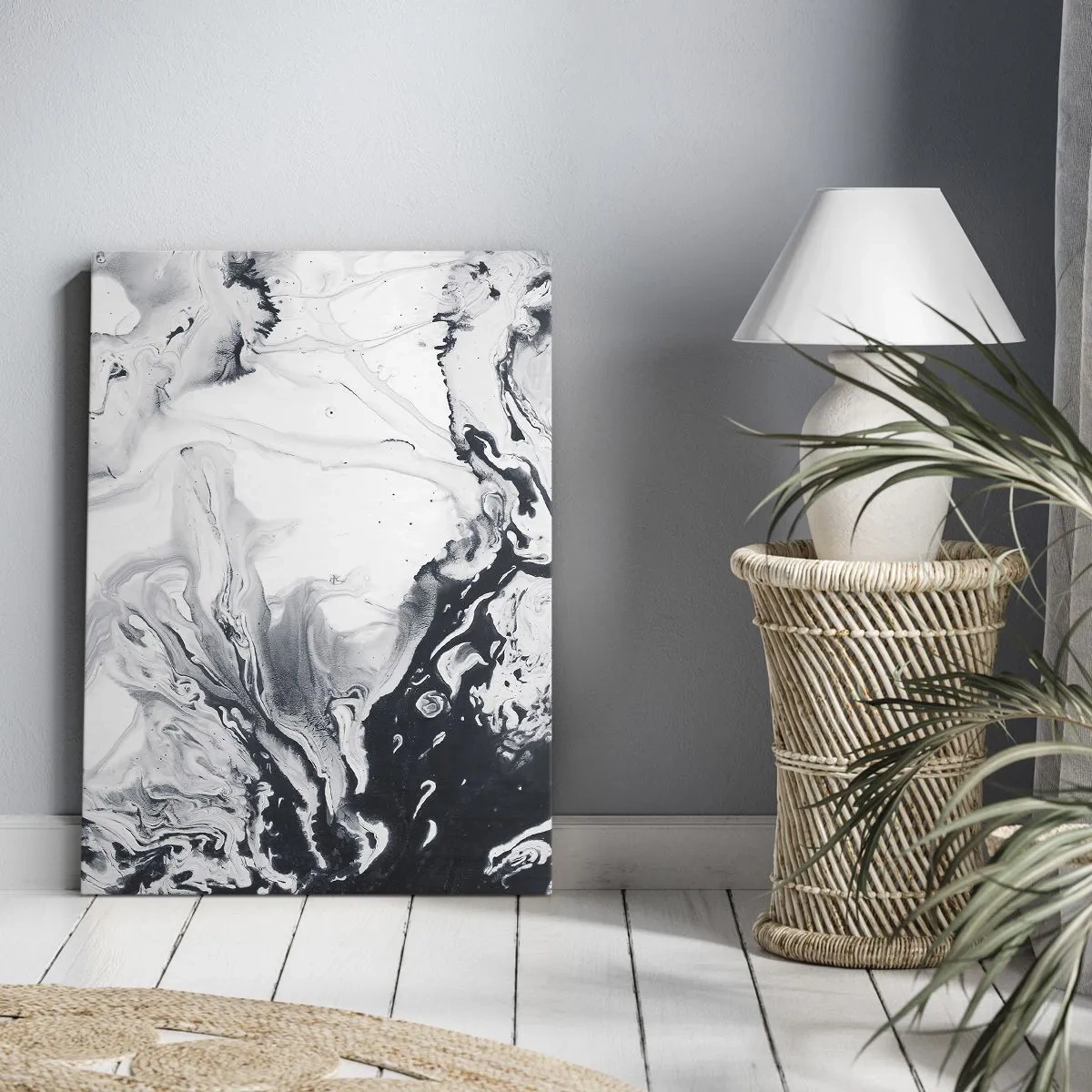 Lærredstryk - Billede på lærred - Jordens indre - 45x80 cm