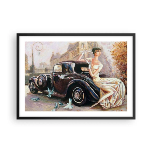 Plakat i sort ramme - Retro elegance - 70x50 cm