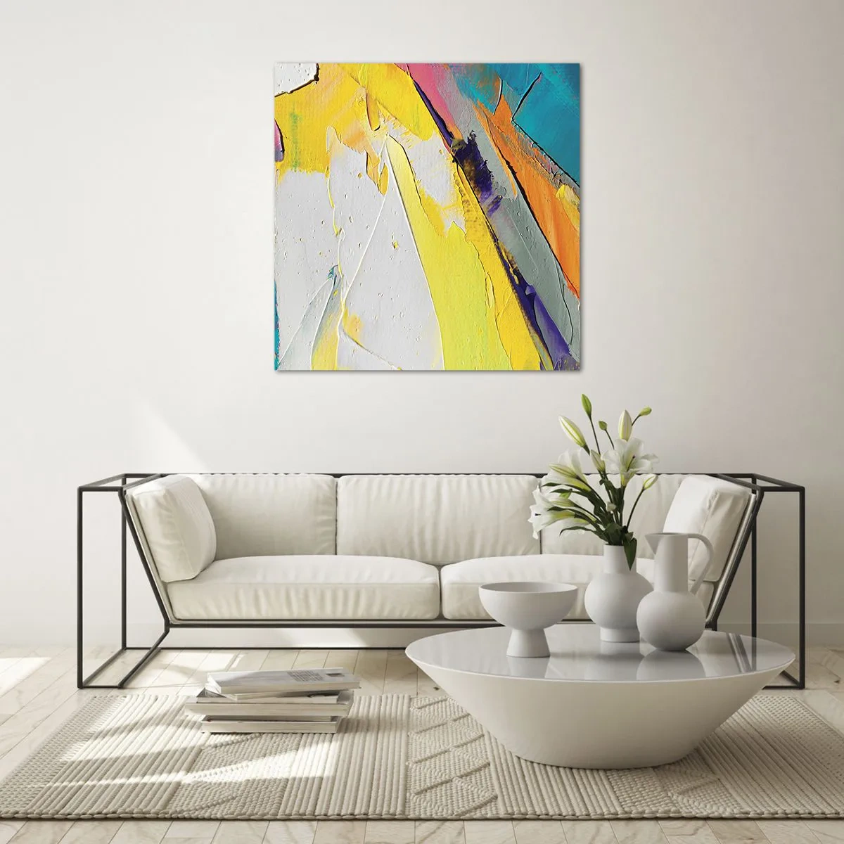 Billede på glas - Lysets anatomi - 40x40 cm