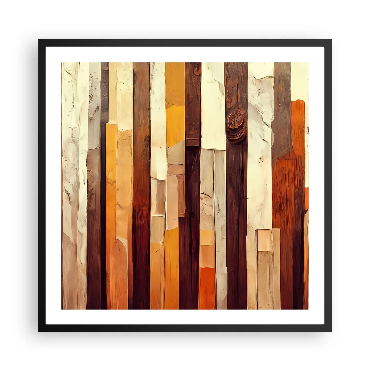 Plakat i sort ramme - Hymne af skovens træer - 60x60 cm