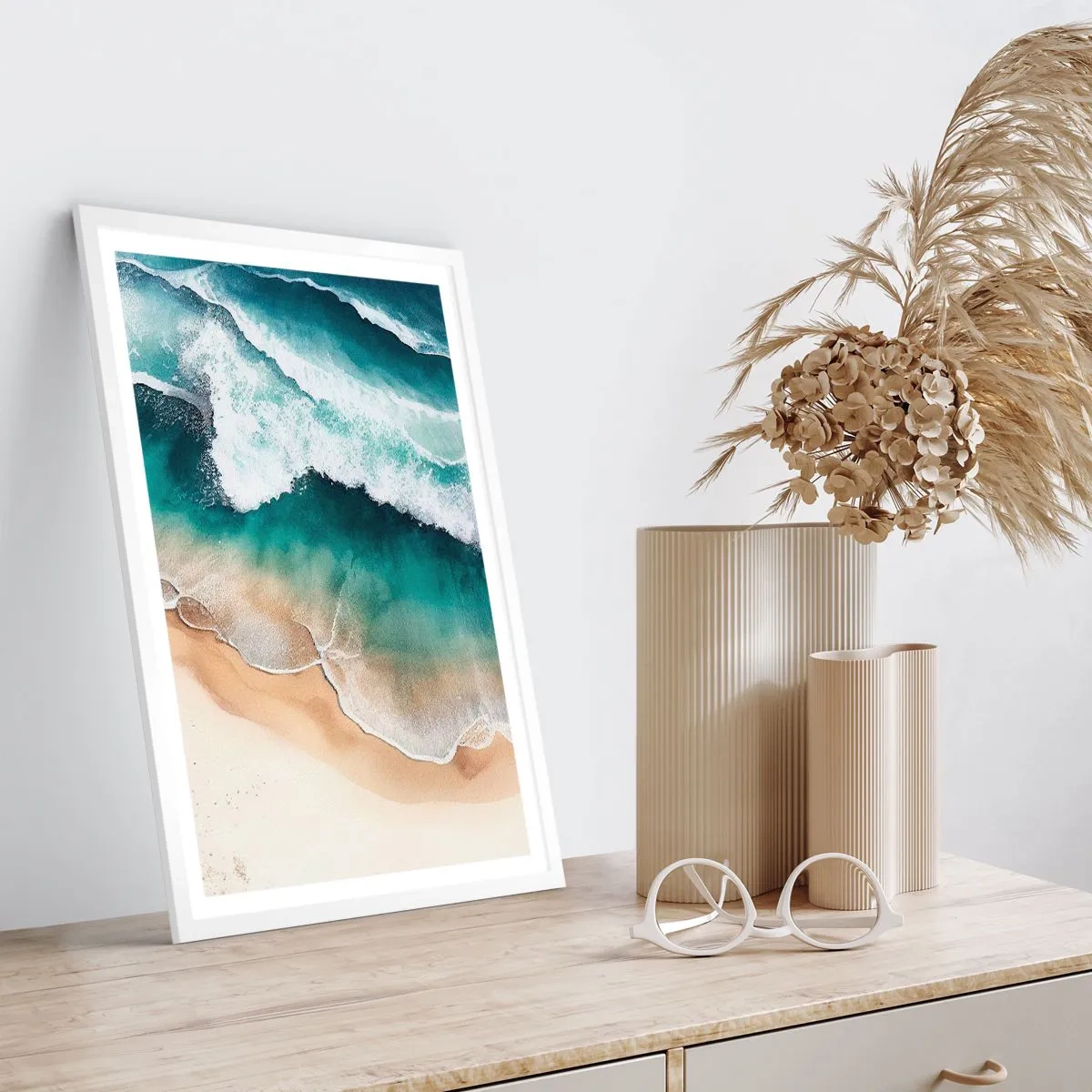 Plakat i hvid ramme - Et evigt møde - 61x91 cm