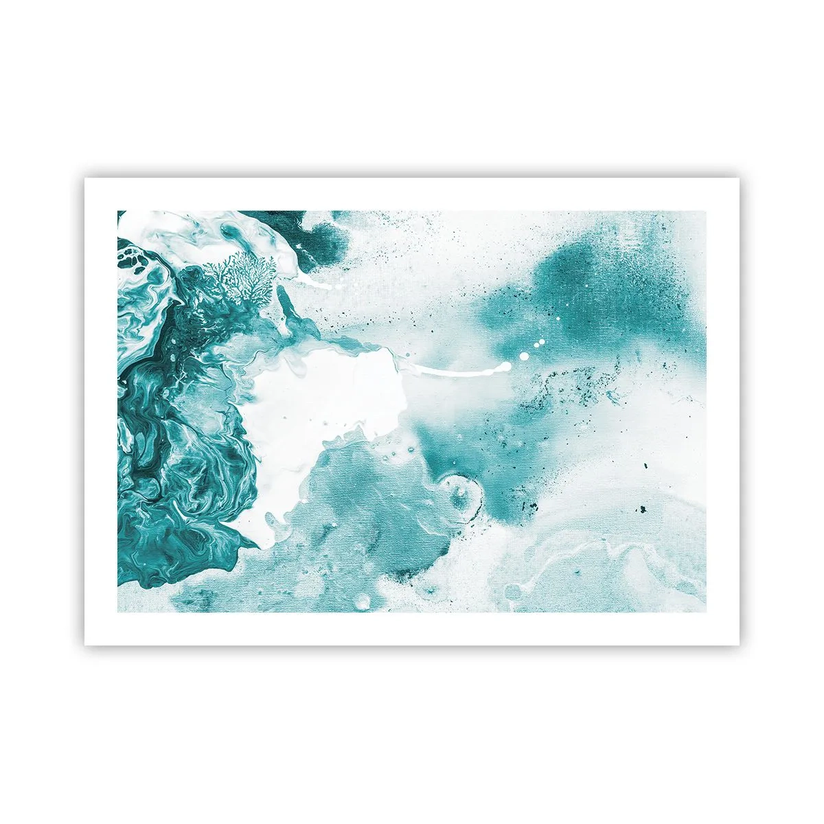 Plakat - Blå oversvømmelsesflader - 70x50 cm