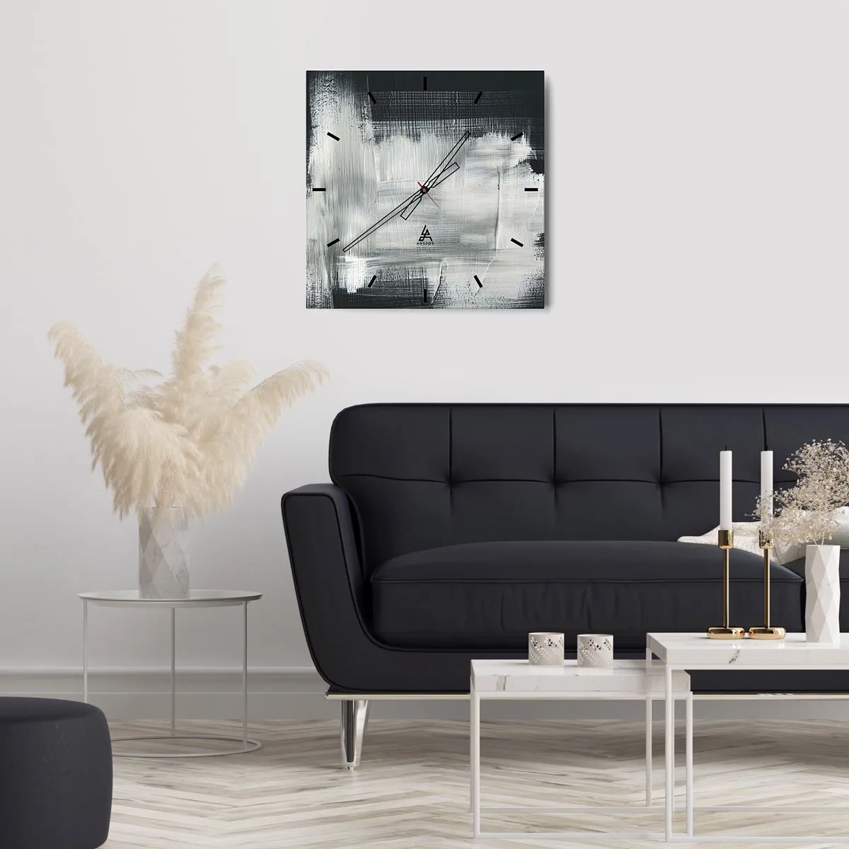 Vægur, Uret - Vævet af det lodrette og det vandrette - 30x30 cm