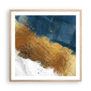 Plakat i ramme af lyst egetræ - Sommerens farver - 60x60 cm