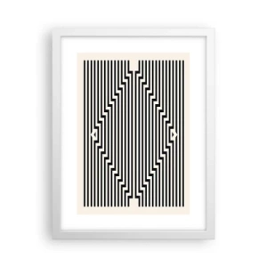 Plakat i hvid ramme - Geometrisk illusion - 30x40 cm