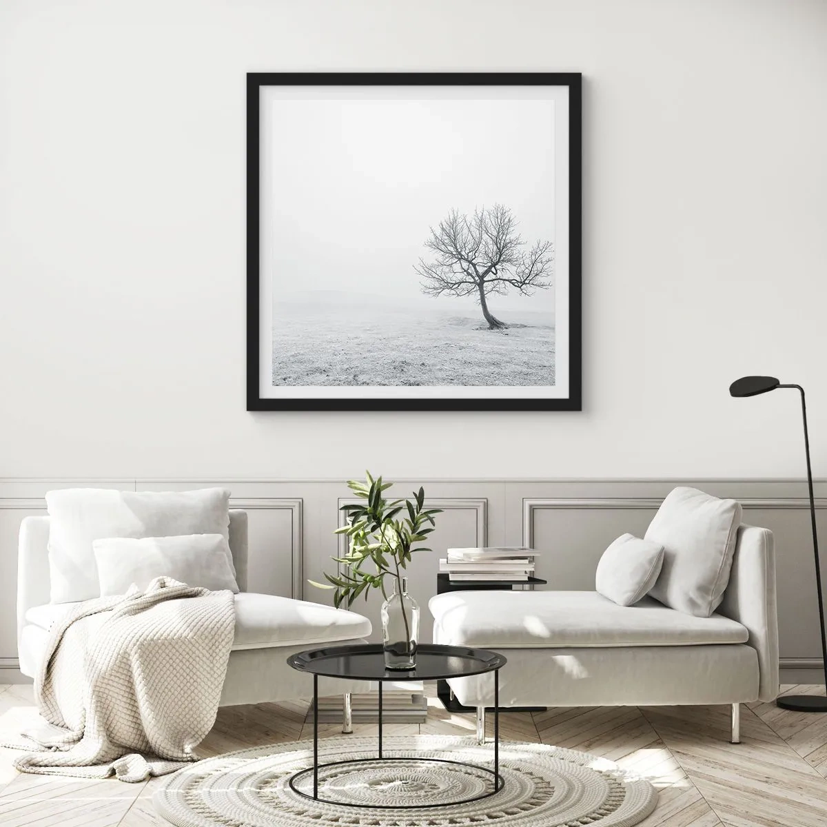 Plakat i sort ramme - Mod intetheden - 30x30 cm