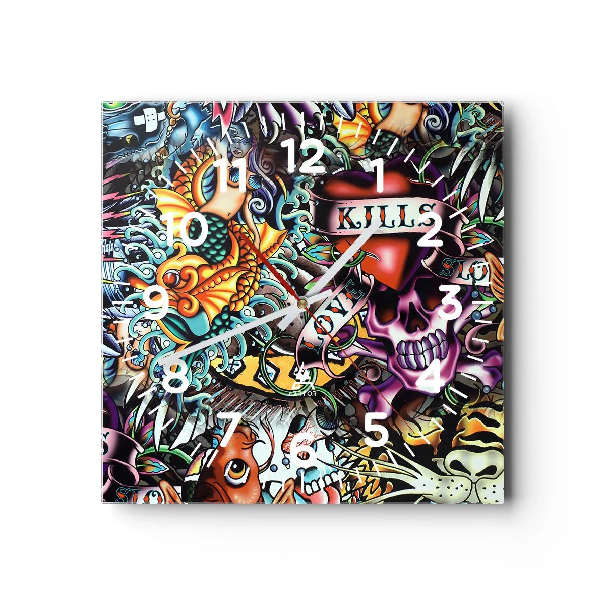 Vægur, Uret - En tatovørers drøm - 30x30 cm