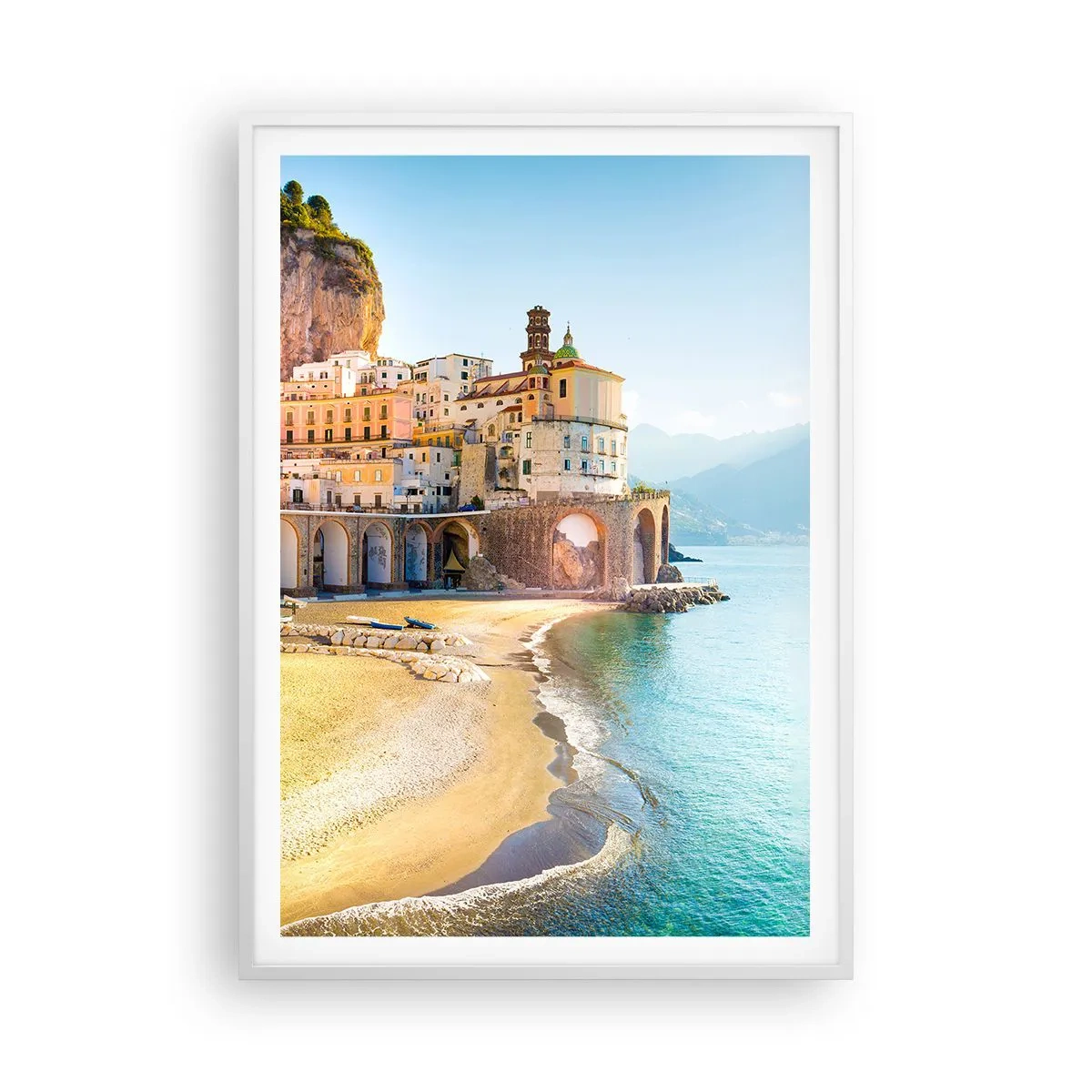 Plakat i hvid ramme - En utrolig by - 70x100 cm