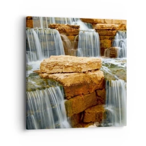 Lærredstryk - Billede på lærred - Trappe til himlen - 40x40 cm