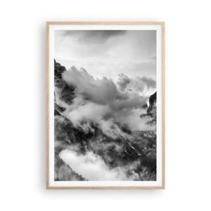 Plakat i ramme af lyst egetræ - Smukt og grusomt - 70x100 cm