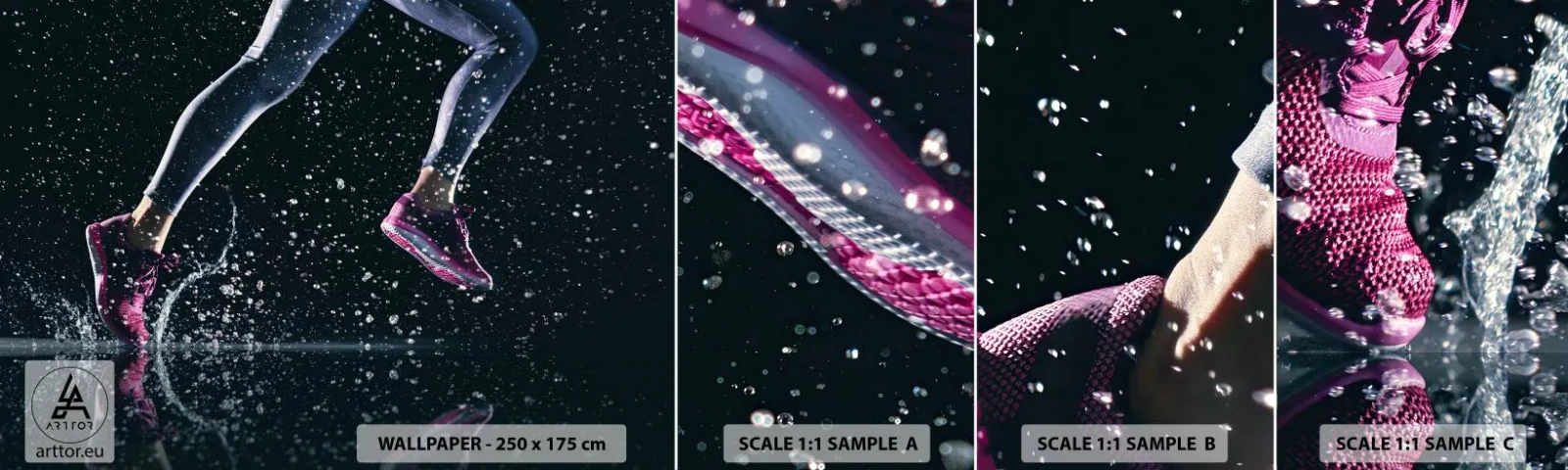 Fototapet Prøve Standard Eco - Så meget som du kan - Sport, Løbe, Løb - 100x30 cm