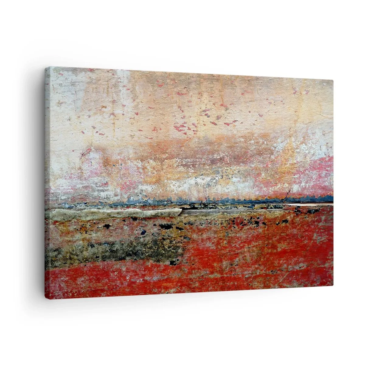 Lærredstryk - Billede på lærred - En abstrakt komposition inspireret af havet og naturen. - 70x50cm - Måske er det havet - Moderne vægdekoration til stue og soveværelse ARTTOR
