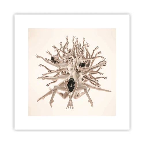 Plakat - Blomstrende i dans - 30x30 cm