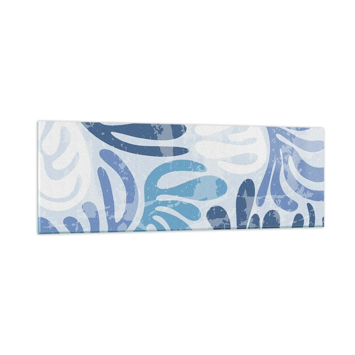 Billede på glas - Blå bregner - 90x30 cm