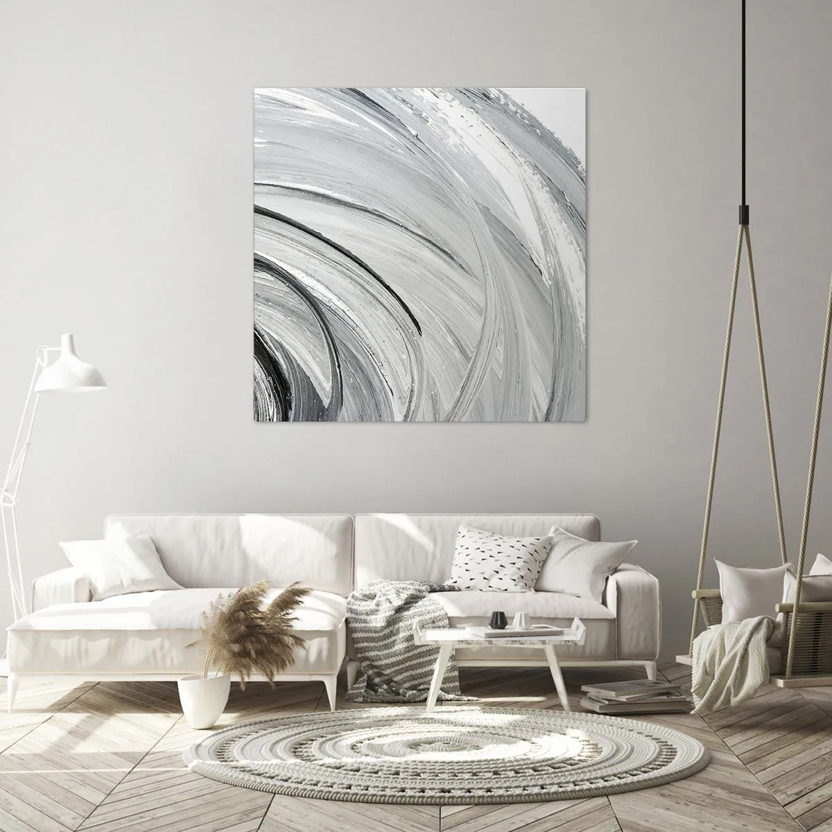 Lærredstryk - Billede på lærred - Orbital komposition - 70x70 cm