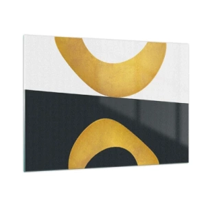 Billede på glas - Først: guld - 100x70 cm