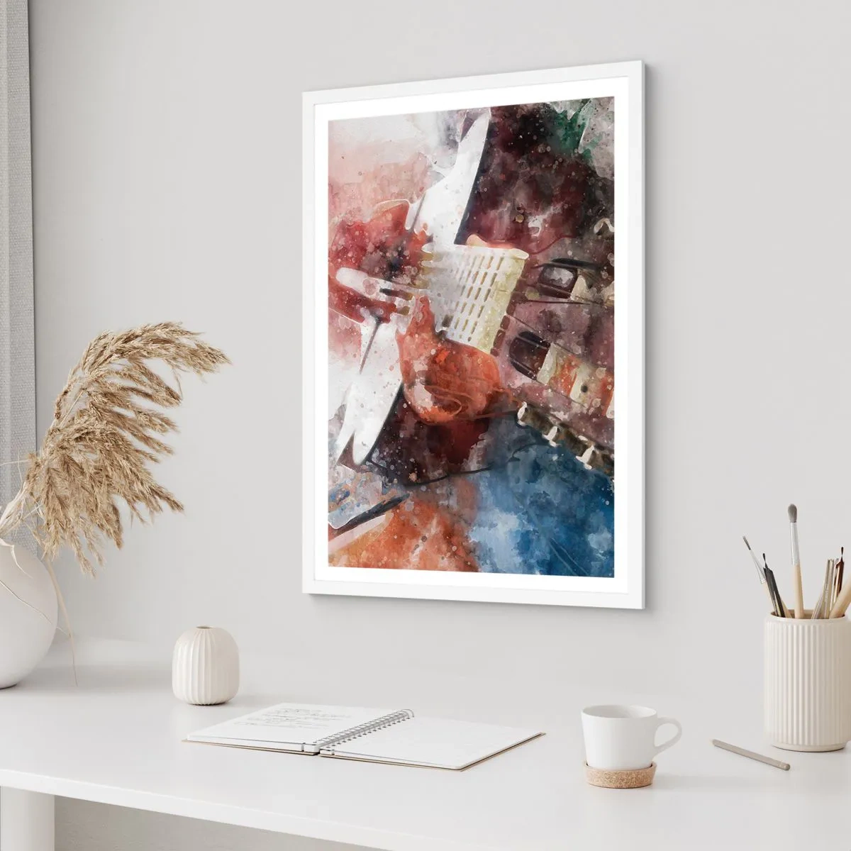 Plakat i hvid ramme - Og hvad synes du? - 50x70 cm