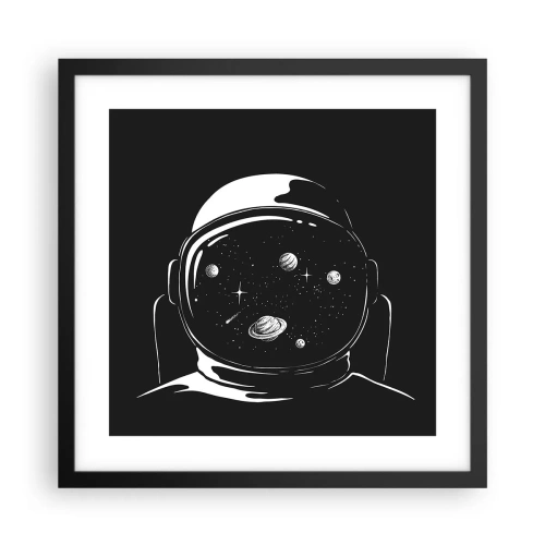 Plakat i sort ramme - Flot udsigt - 40x40 cm
