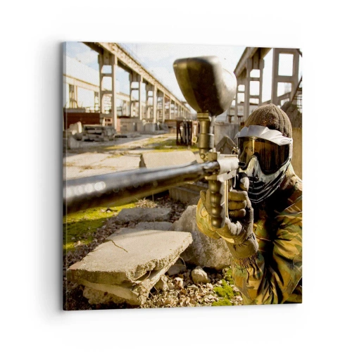 Lærredstryk - Billede på lærred - Og du kan blive en helt - 70x70 cm