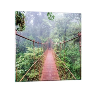 Billede på glas - Ophængt over kronerne - 60x60 cm