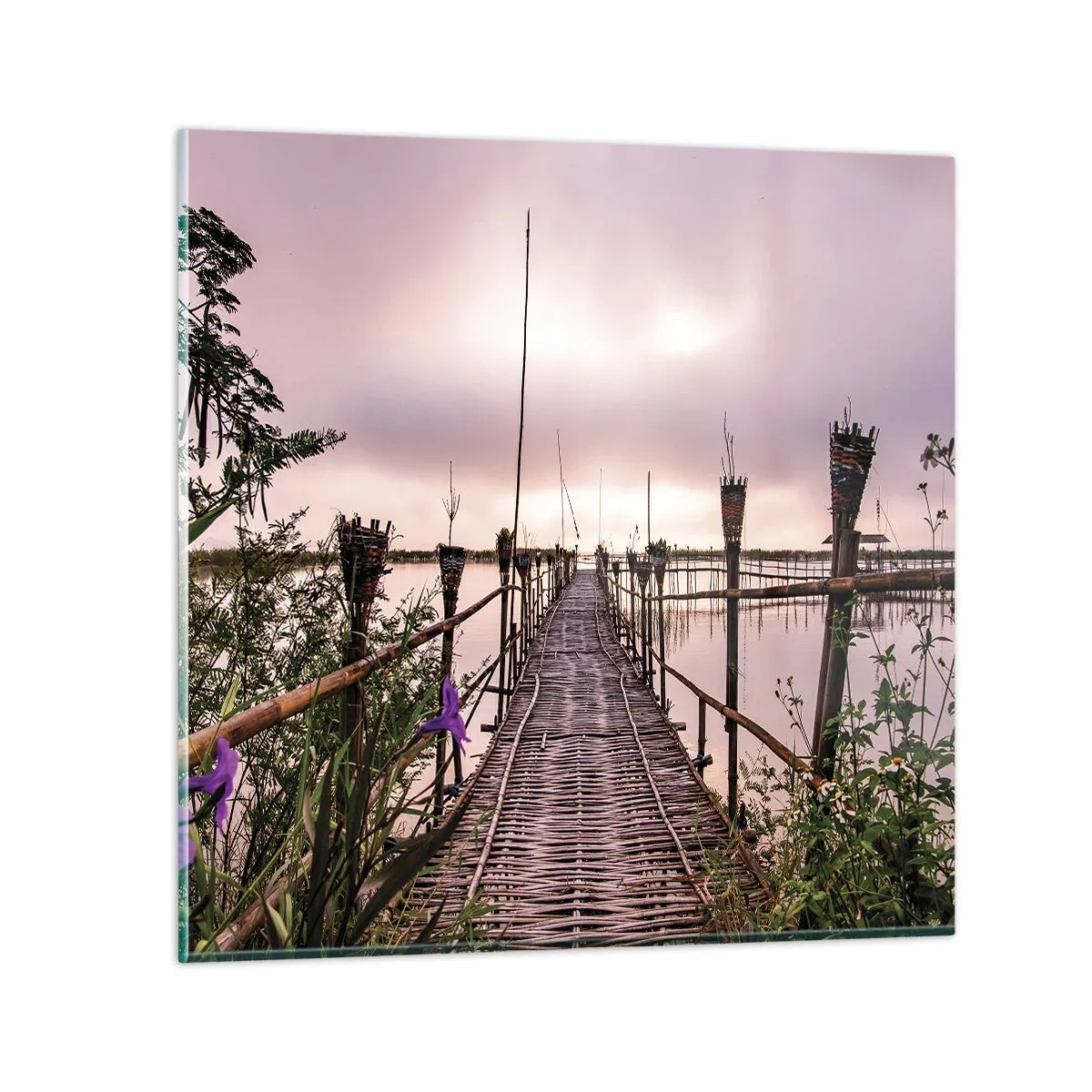 Billede på glas - Den stille og rolige atmosfære i Asien - 70x70 cm