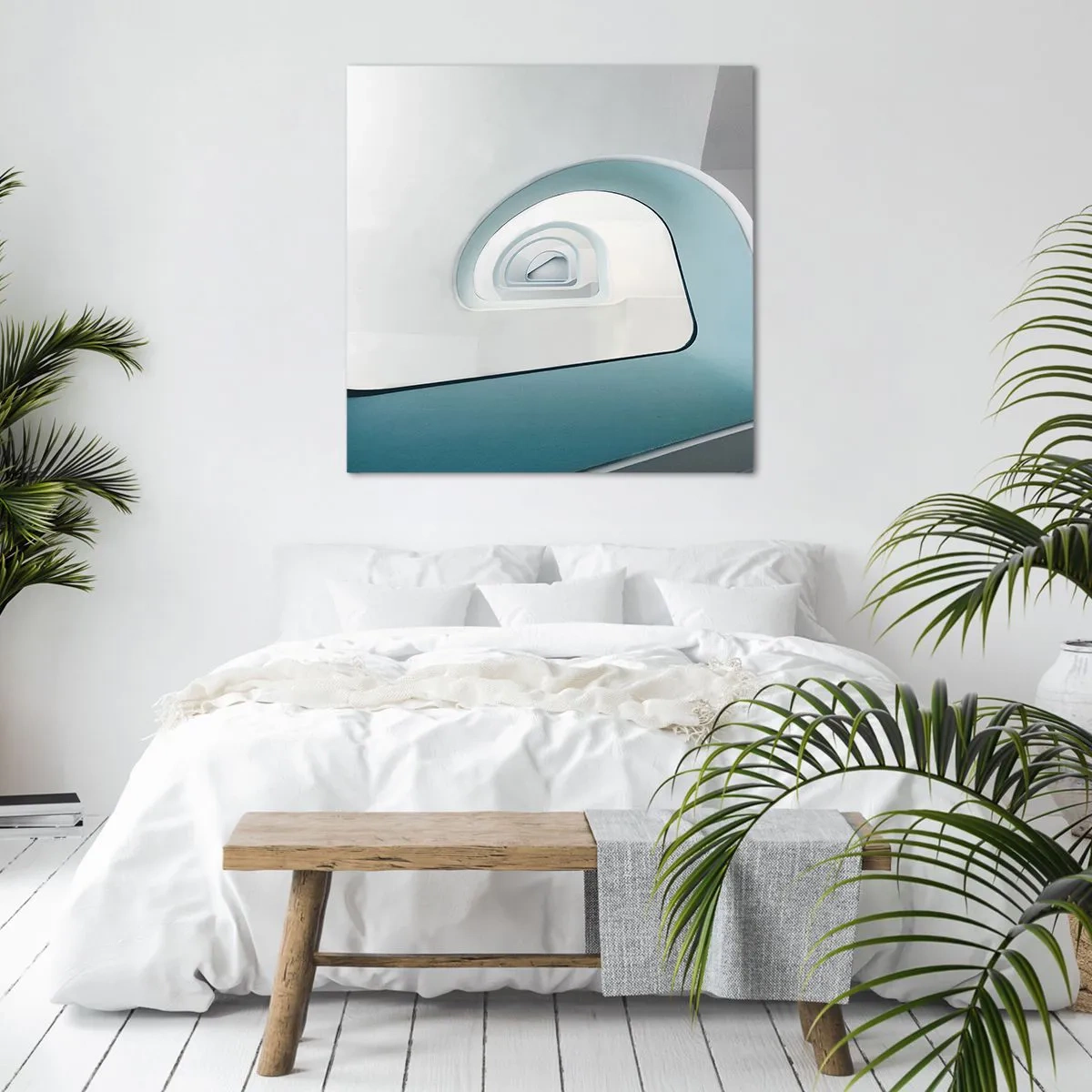 Lærredstryk - Billede på lærred - Til bunden af det blå - 70x70 cm