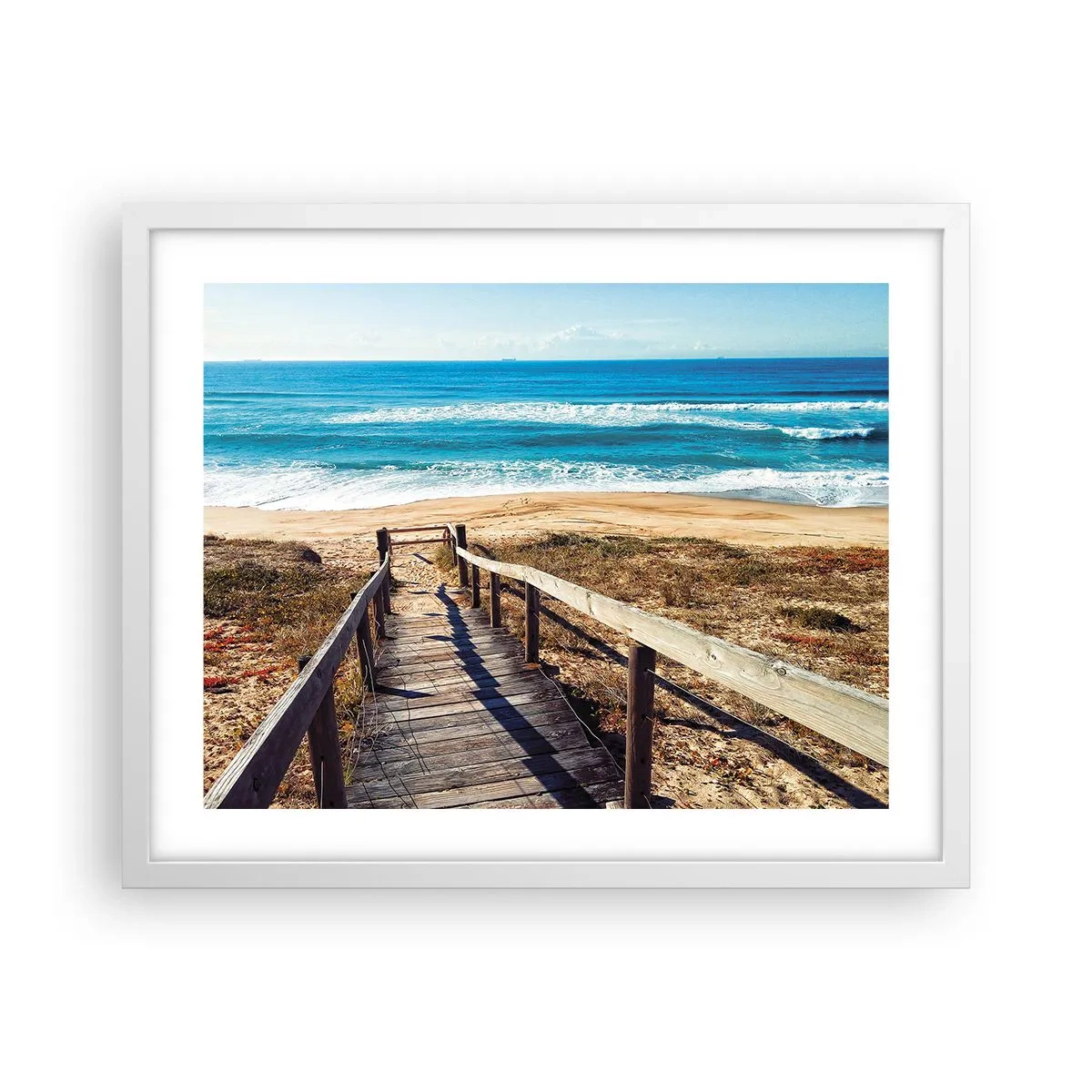 Plakat i hvid ramme - Løb! - 50x40 cm