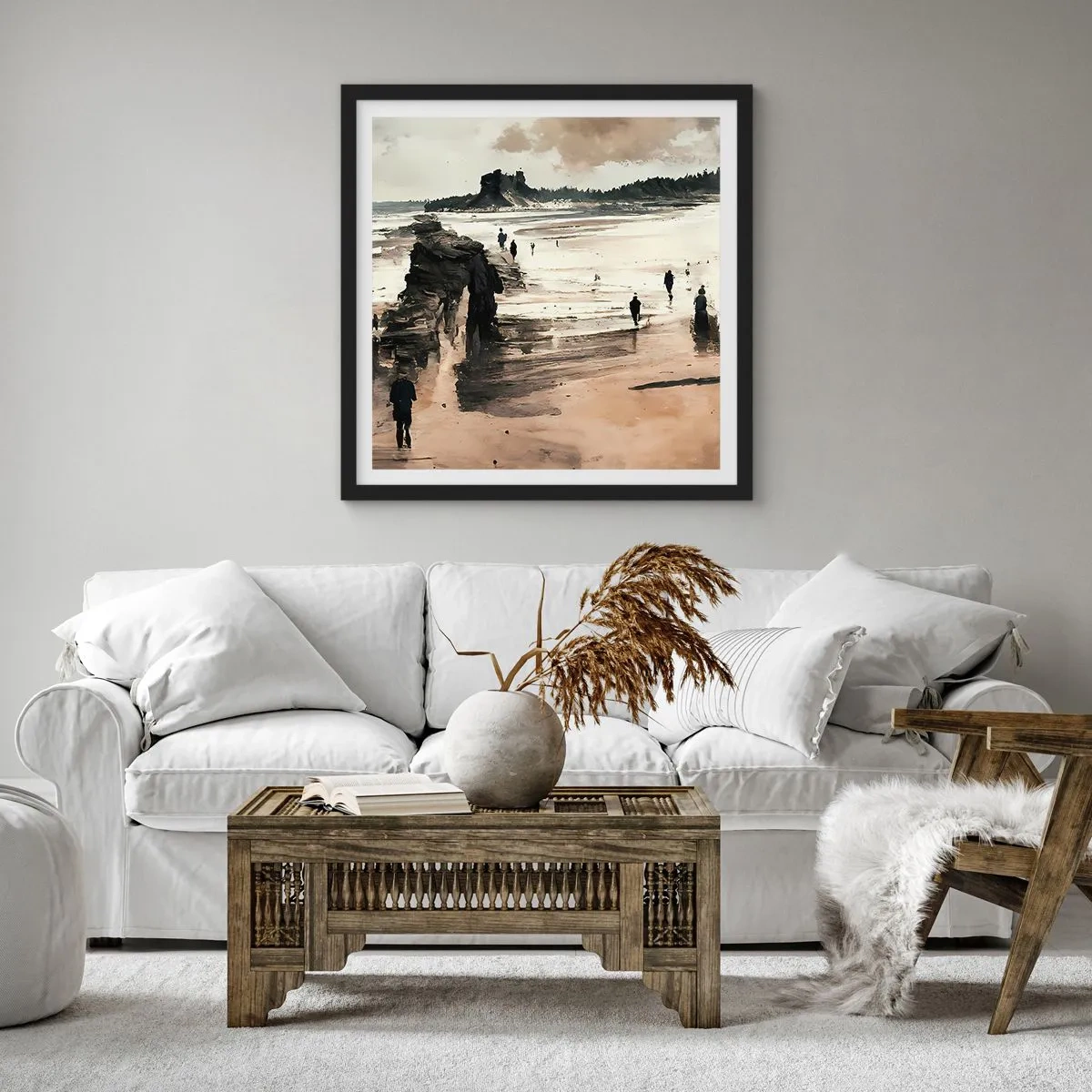 Plakat i sort ramme - Indkaldt - 30x30 cm