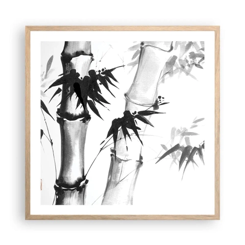 Plakat i ramme af lyst egetræ - Nærbillede af Orienten - 60x60 cm
