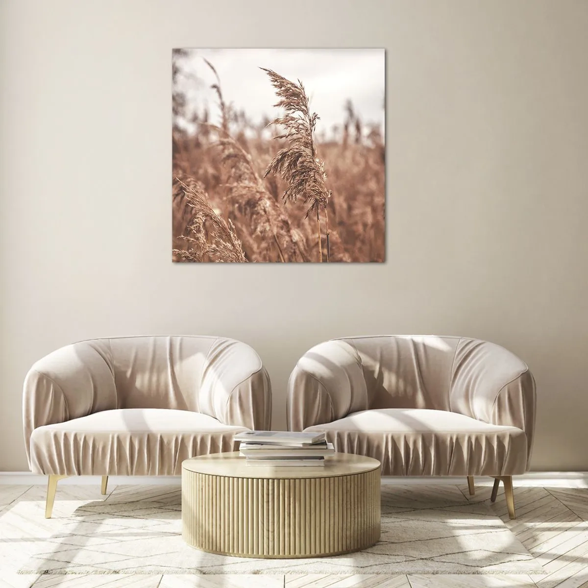 Billede på glas - Efteråret er allerede på markerne - 60x60 cm