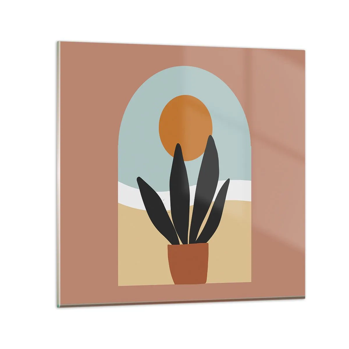 Billede på glas - Små glæder - 70x70 cm