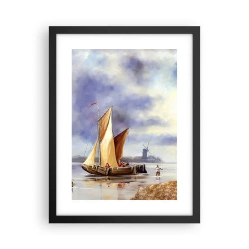 Plakat i sort ramme - Sømændenes tilbagevenden - 30x40 cm