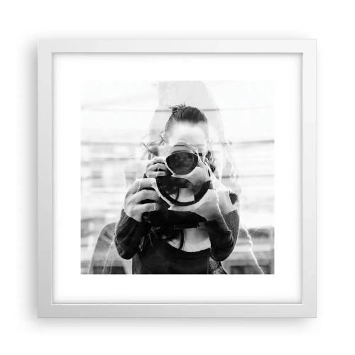 Plakat i hvid ramme - Skaber og materiale - 30x30 cm