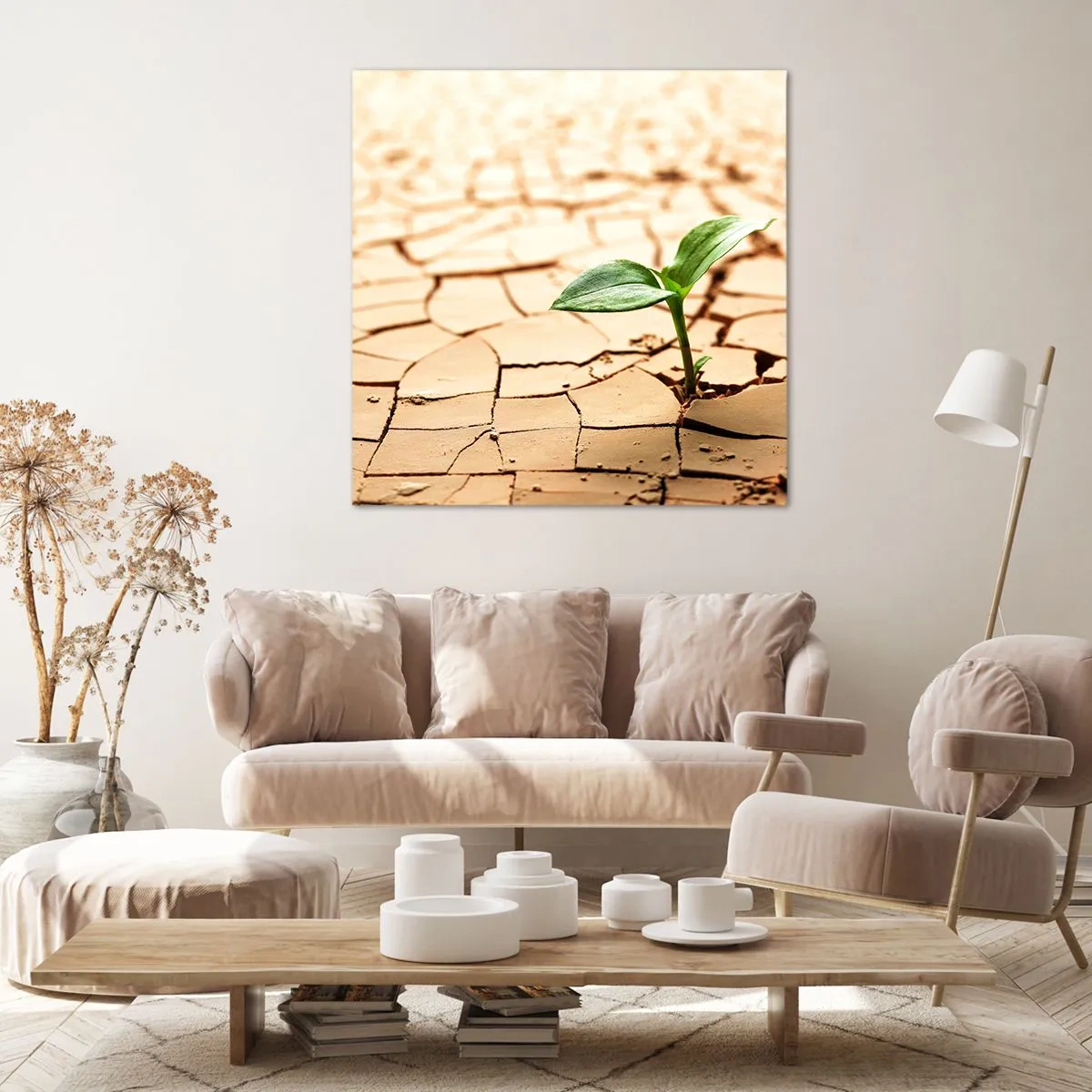 Lærredstryk - Billede på lærred - Den ukuelige livskraft - 70x70 cm