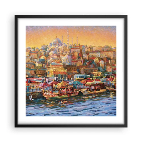 Plakat i sort ramme - En historie fra Istanbul - 50x50 cm