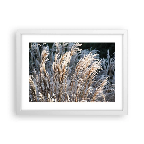 Plakat i hvid ramme - Pyntet med frost - 40x30 cm